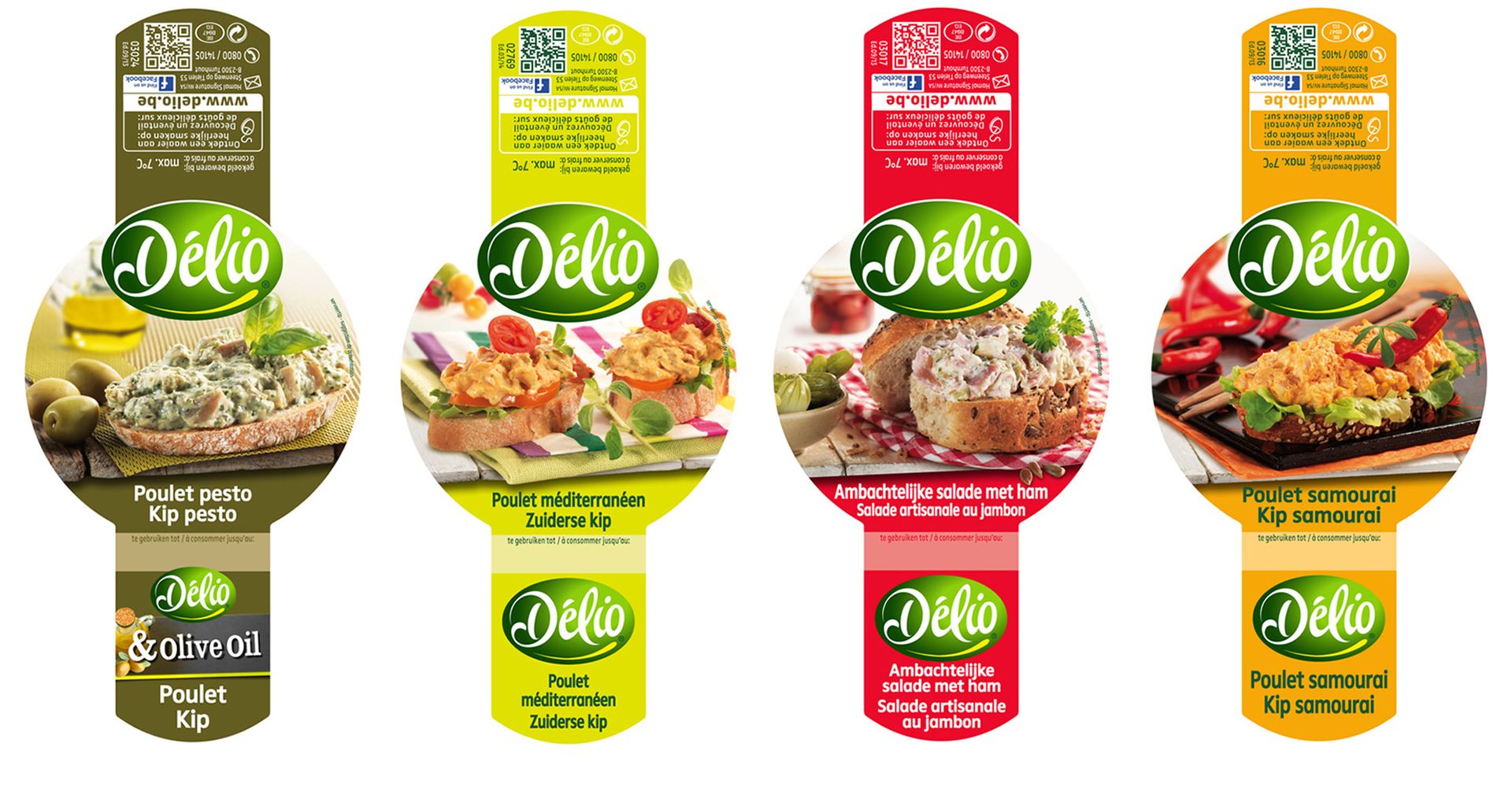 Delio fotografie voor verpakkingen smeersalades