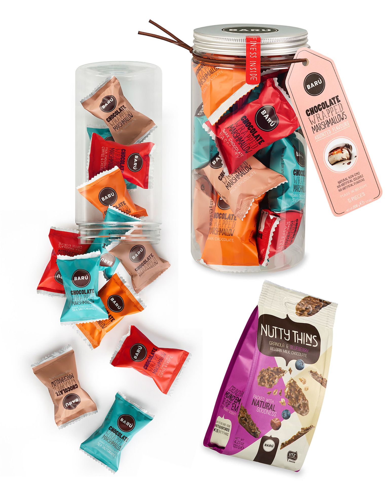 Baru Marshmallows en Nutty Thins reclame