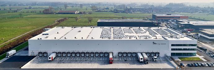 Dronefoto De Rocker Logistics Zele
