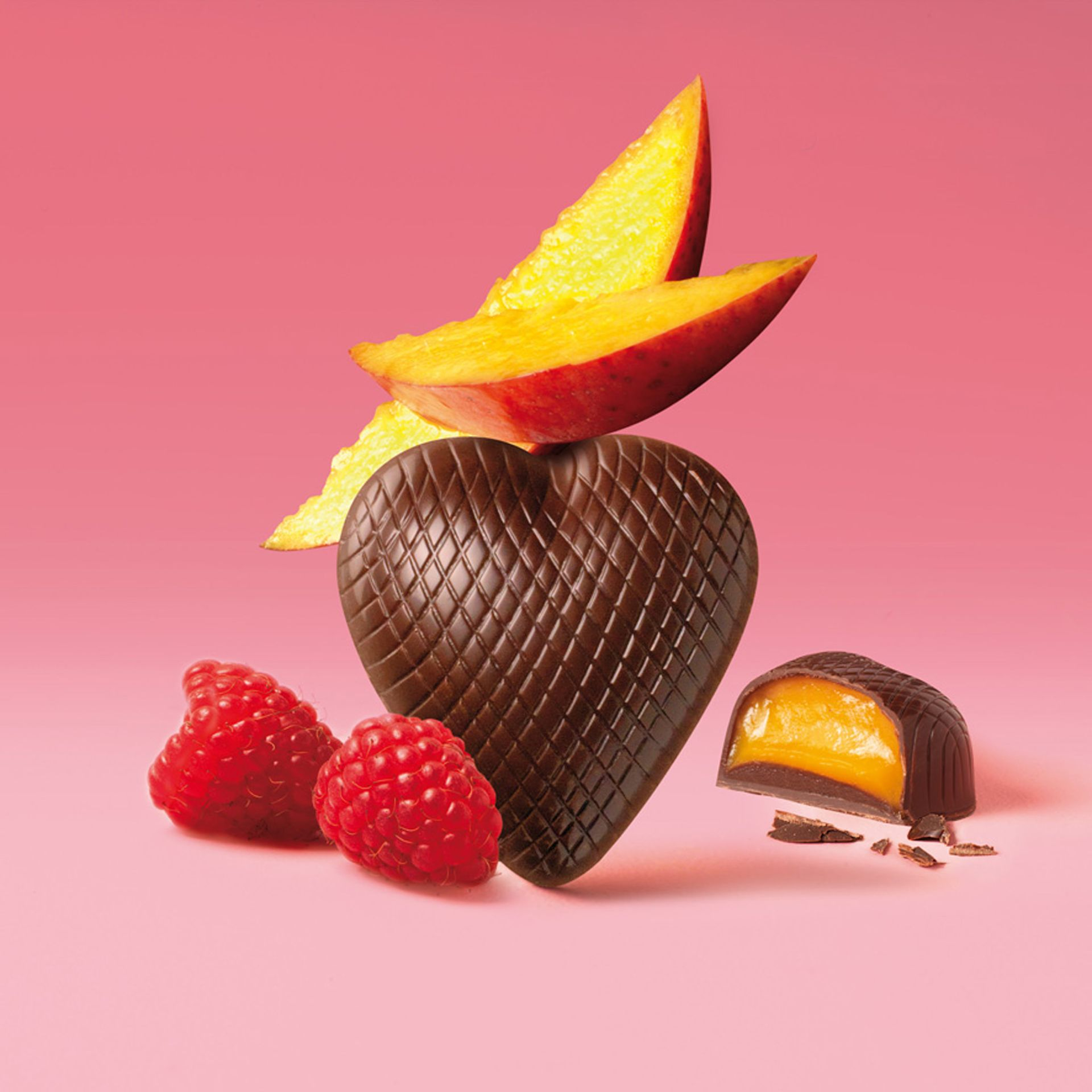 Neuhaus hart praline met ingrediënten