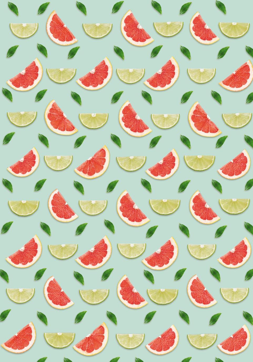 Confidas ingrediënten fruit grafisch beeld citrus munt