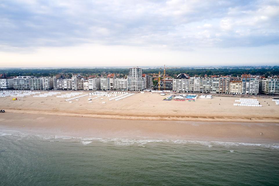 Luchtfoto kustlijn Knokke Zoute