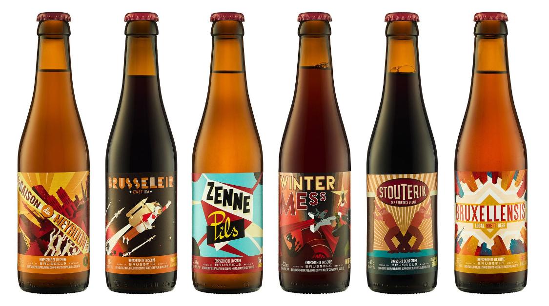 Brasserie de la Senne gamma bierflesjes packshot