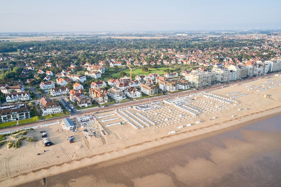 Luchtfoto kustlijn Knokke Zoute