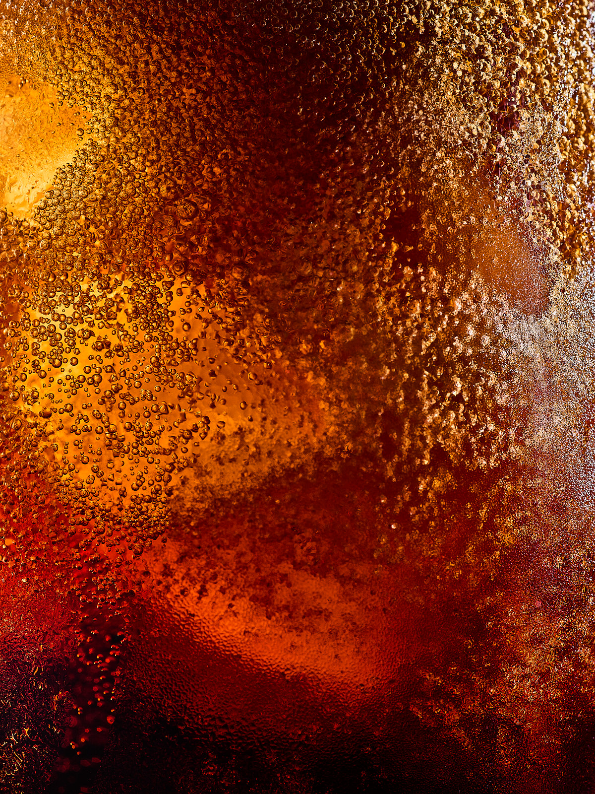 Frosted Coca Cola glass close-up