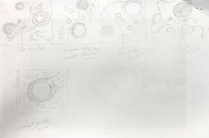 Photoshoot concept pencil drawing