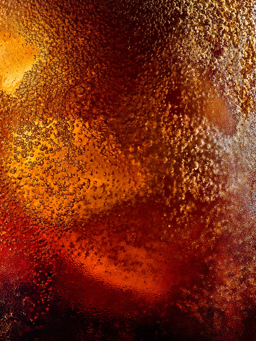 Frosted Coca Cola glass close-up
