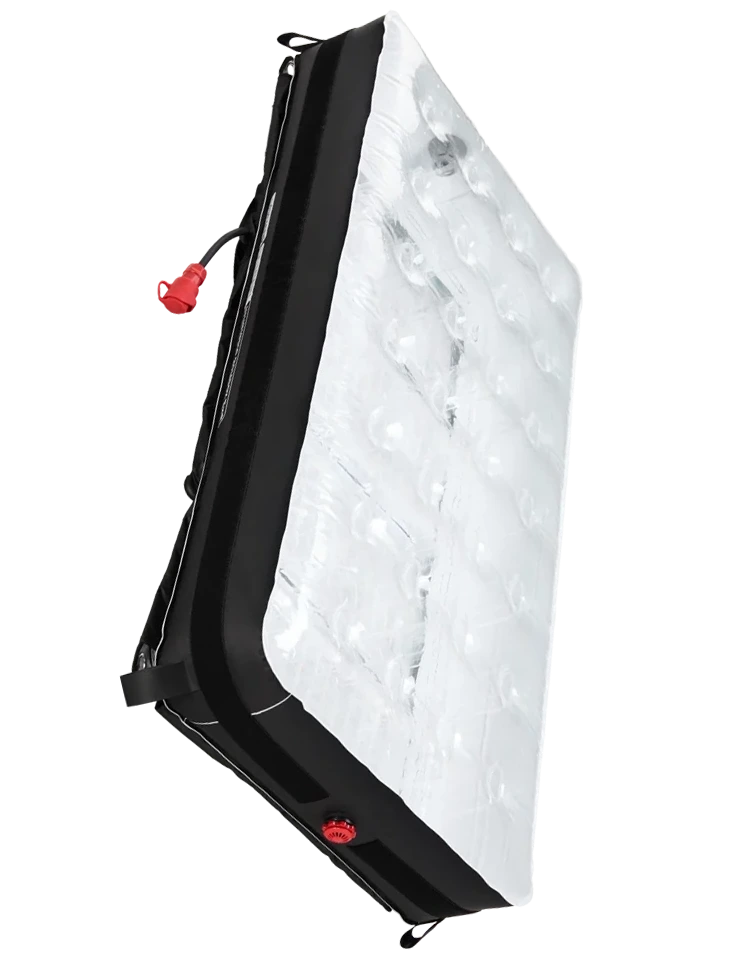 Aputure INFINIMAT 2x4 LED mat with inflatable softbox, for hire at Studio Ballena